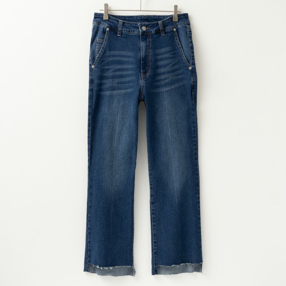 NAVY GOOD STYLE JEANS 裾フリンジセミフレアパンツ レディース商品サムネイル-9