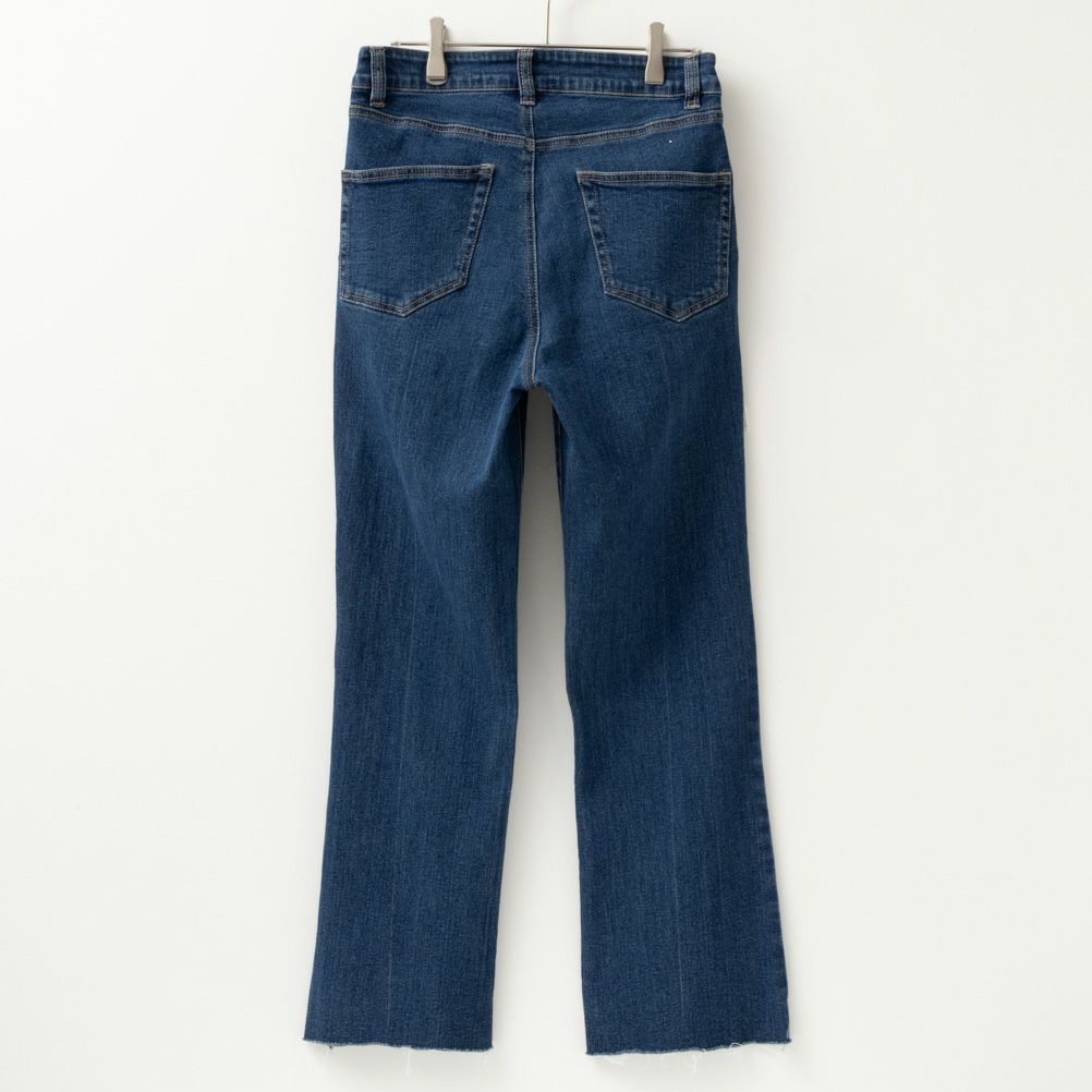 NAVY GOOD STYLE JEANS 裾フリンジセミフレアパンツ レディース