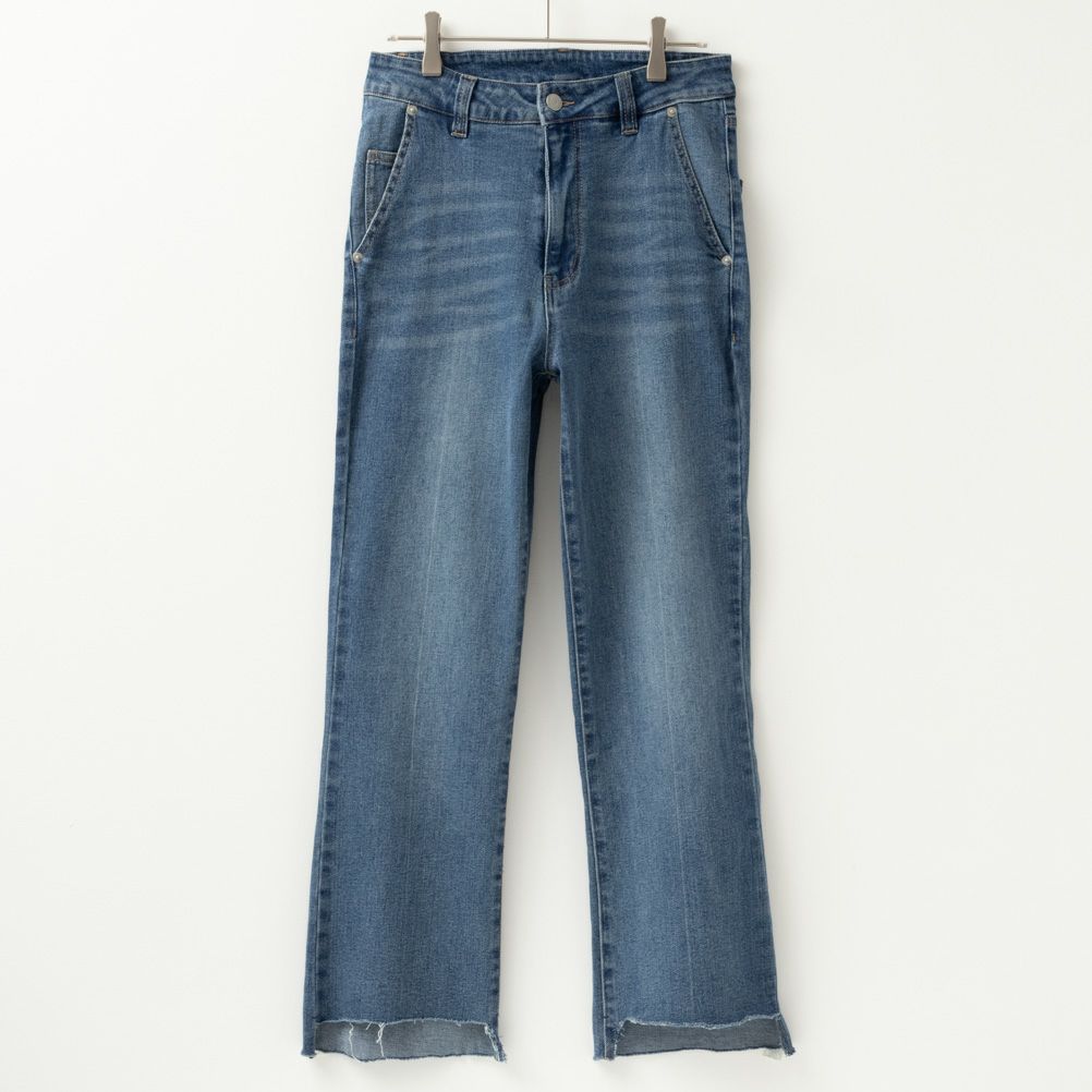 NAVY GOOD STYLE JEANS 裾フリンジセミフレアパンツ レディース商品サムネイル-13