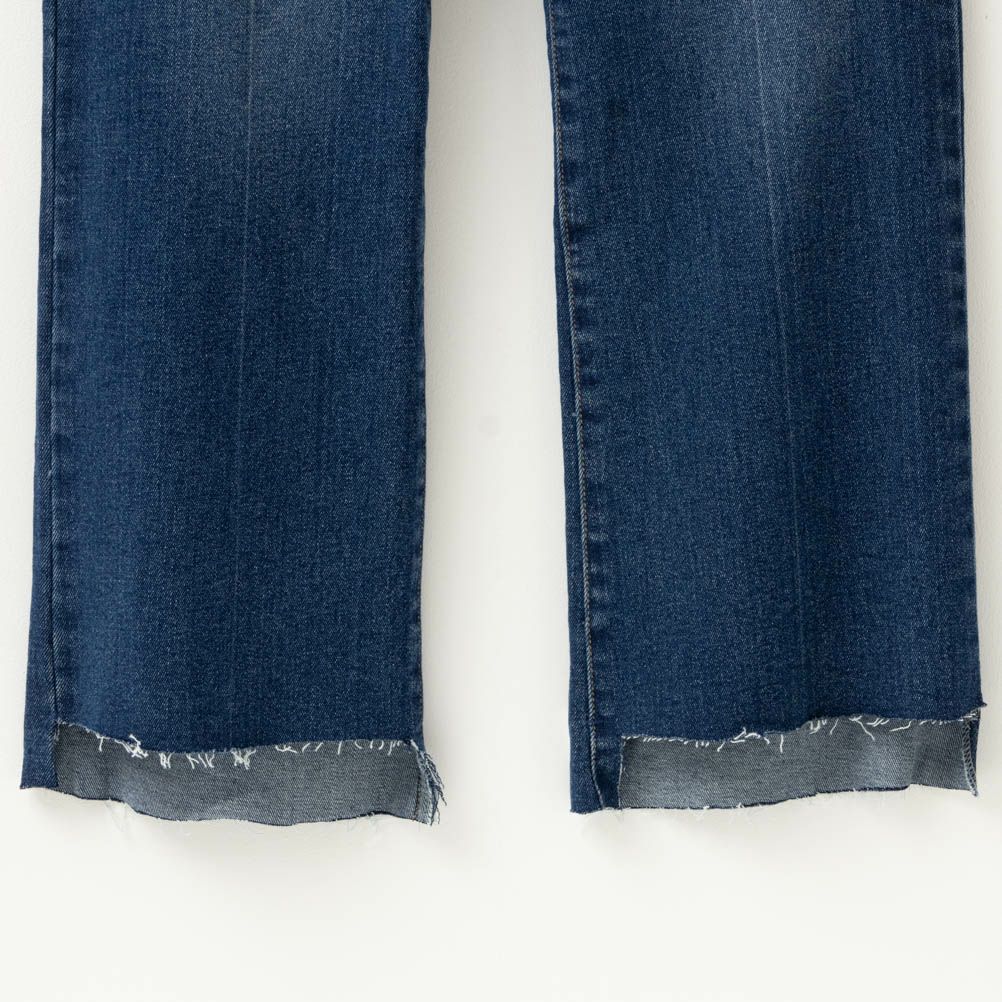 NAVY GOOD STYLE JEANS 裾フリンジセミフレアパンツ レディース