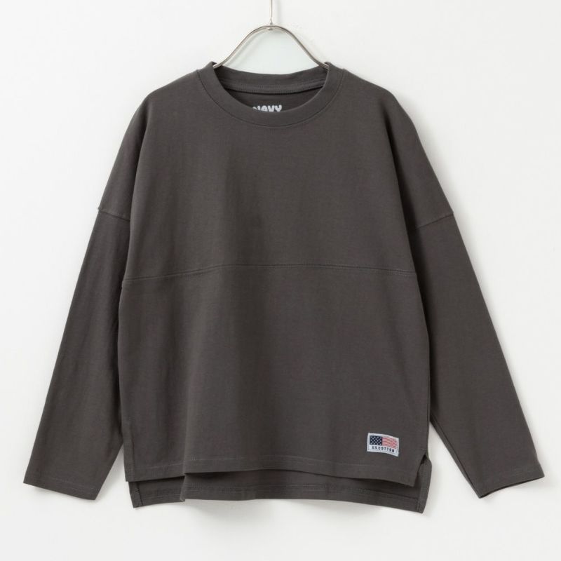 NAVY  USコットン100% きりかえ 長袖 ロンT キッズ メール便 対応商品商品画像-9