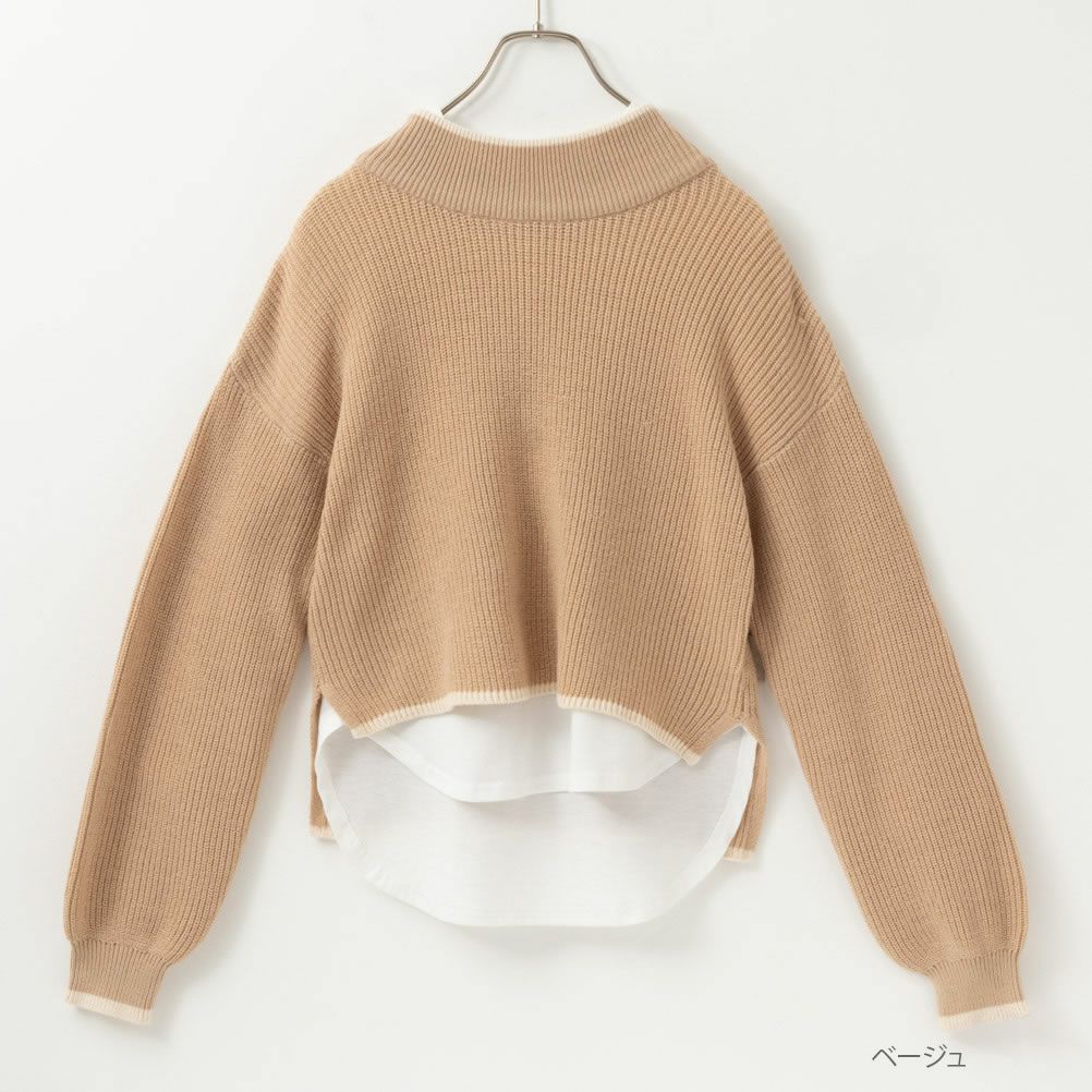 NAVY モックネックニットアンサンブル キッズ商品サムネイル-3