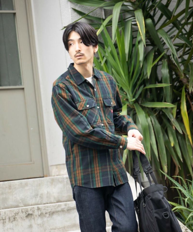 Dickies チェックワークシャツ メンズ