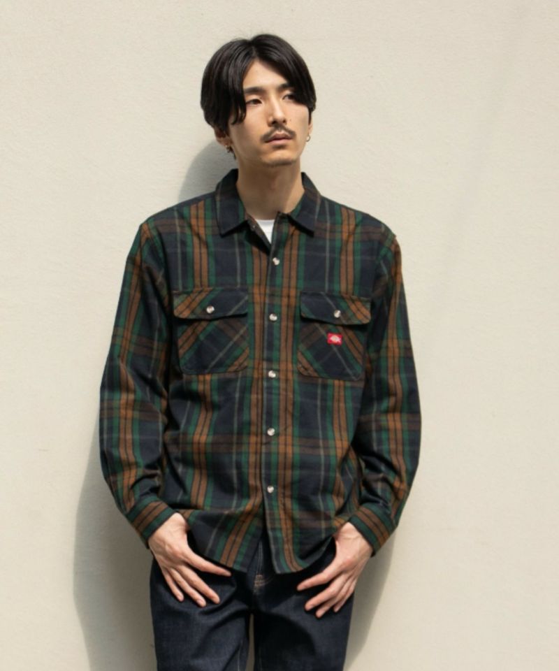 Dickies チェックワークシャツ メンズ