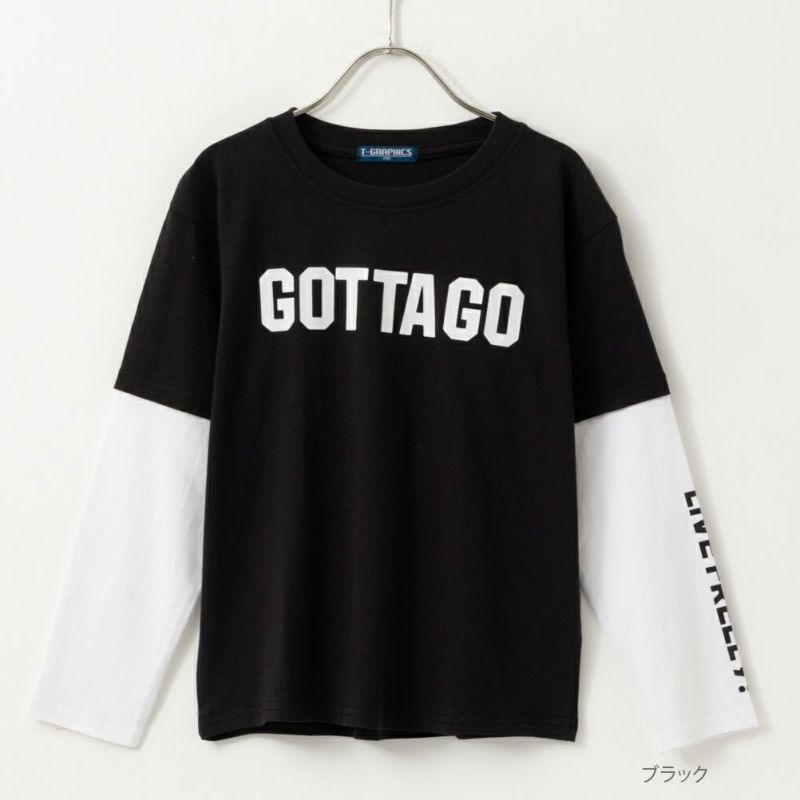 T-GRAPHICS  フェイクレイヤード長袖Tシャツ キッズ ネコポス 対応商品商品画像-2