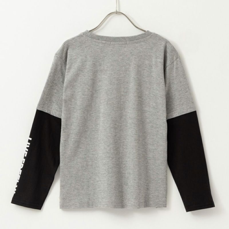 T-GRAPHICS  フェイクレイヤード長袖Tシャツ キッズ メール便 対応商品商品画像-3