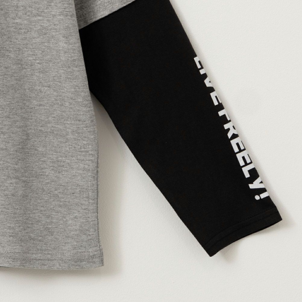 T-GRAPHICS  フェイクレイヤード長袖Tシャツ キッズ メール便 対応商品商品画像-5