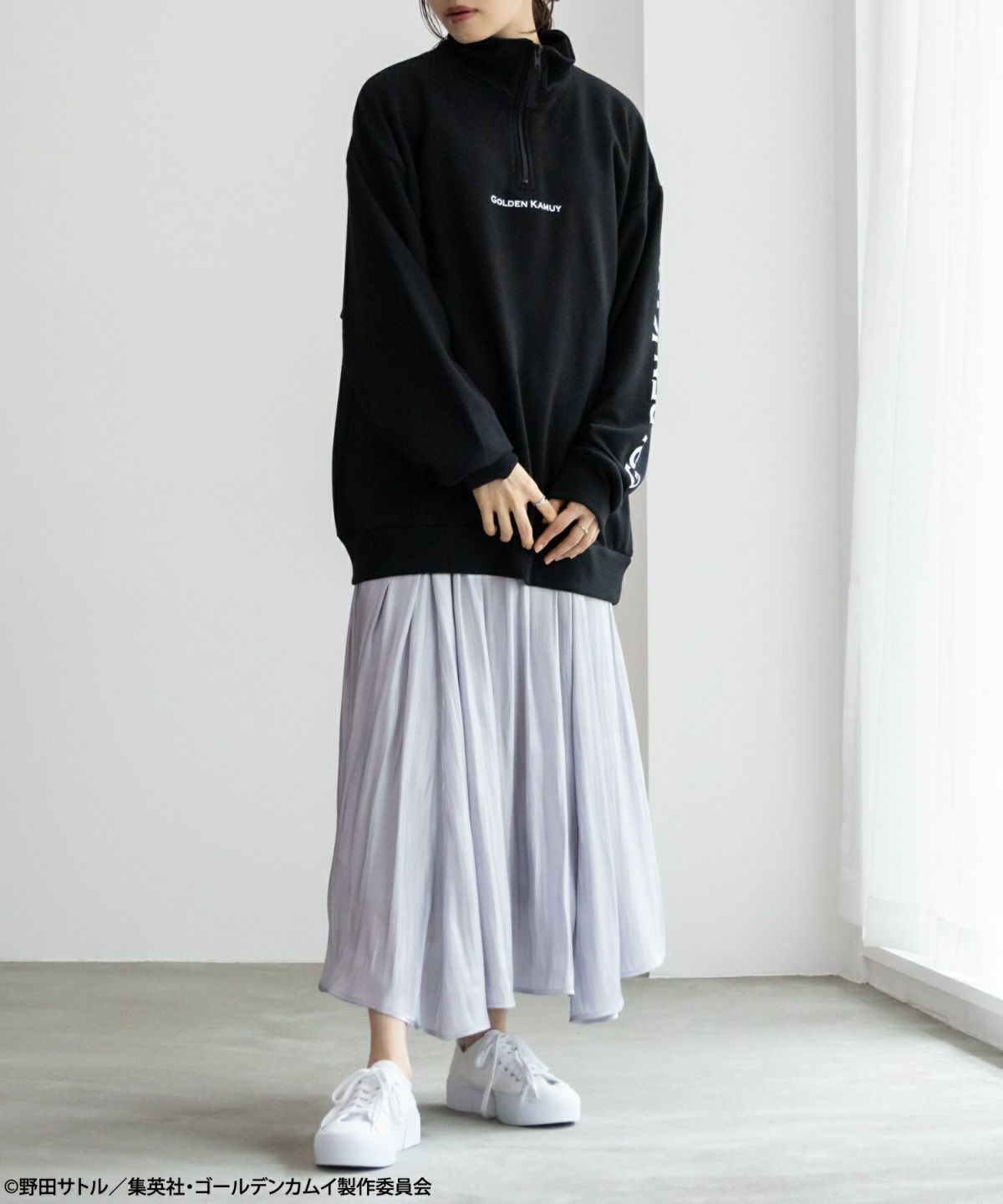 ゴールデンカムイ ハーフジッププルオーバー メンズ