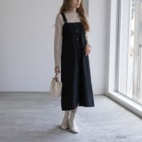 NAVY ミリタリージャンパースカート レディース