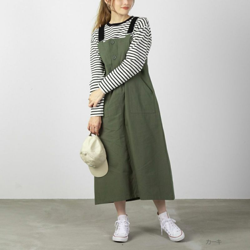 NAVY  ミリタリージャンパースカート レディース商品画像-2