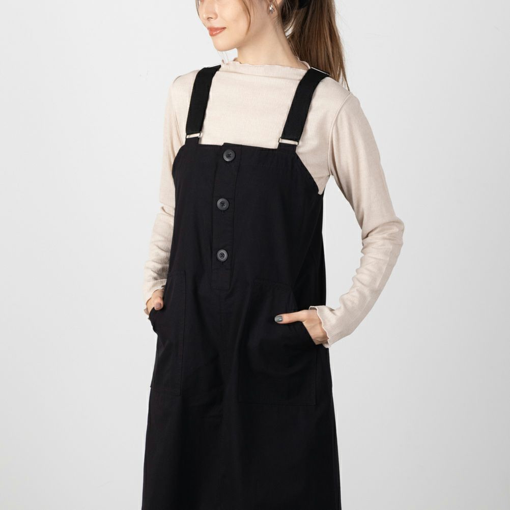 NAVY ミリタリージャンパースカート レディース