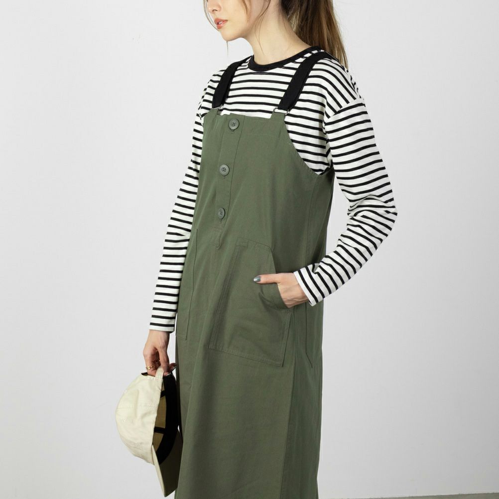 NAVY ミリタリージャンパースカート レディース