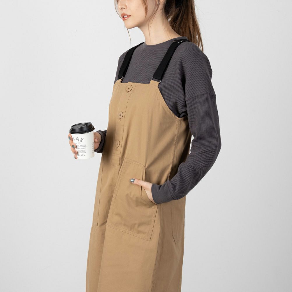 NAVY ミリタリージャンパースカート レディース