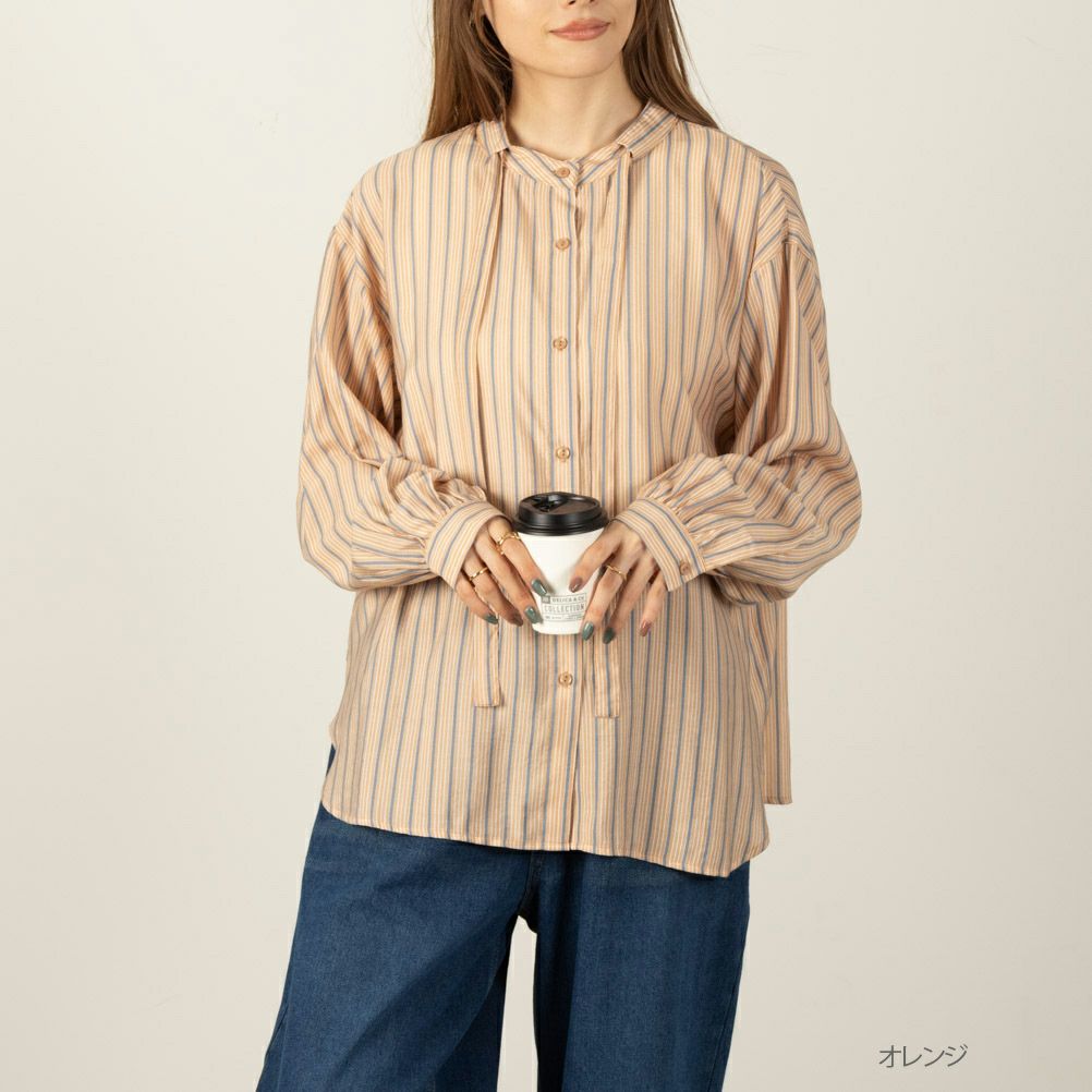 オードリーリボン付きシャツ レディース商品サムネイル-3