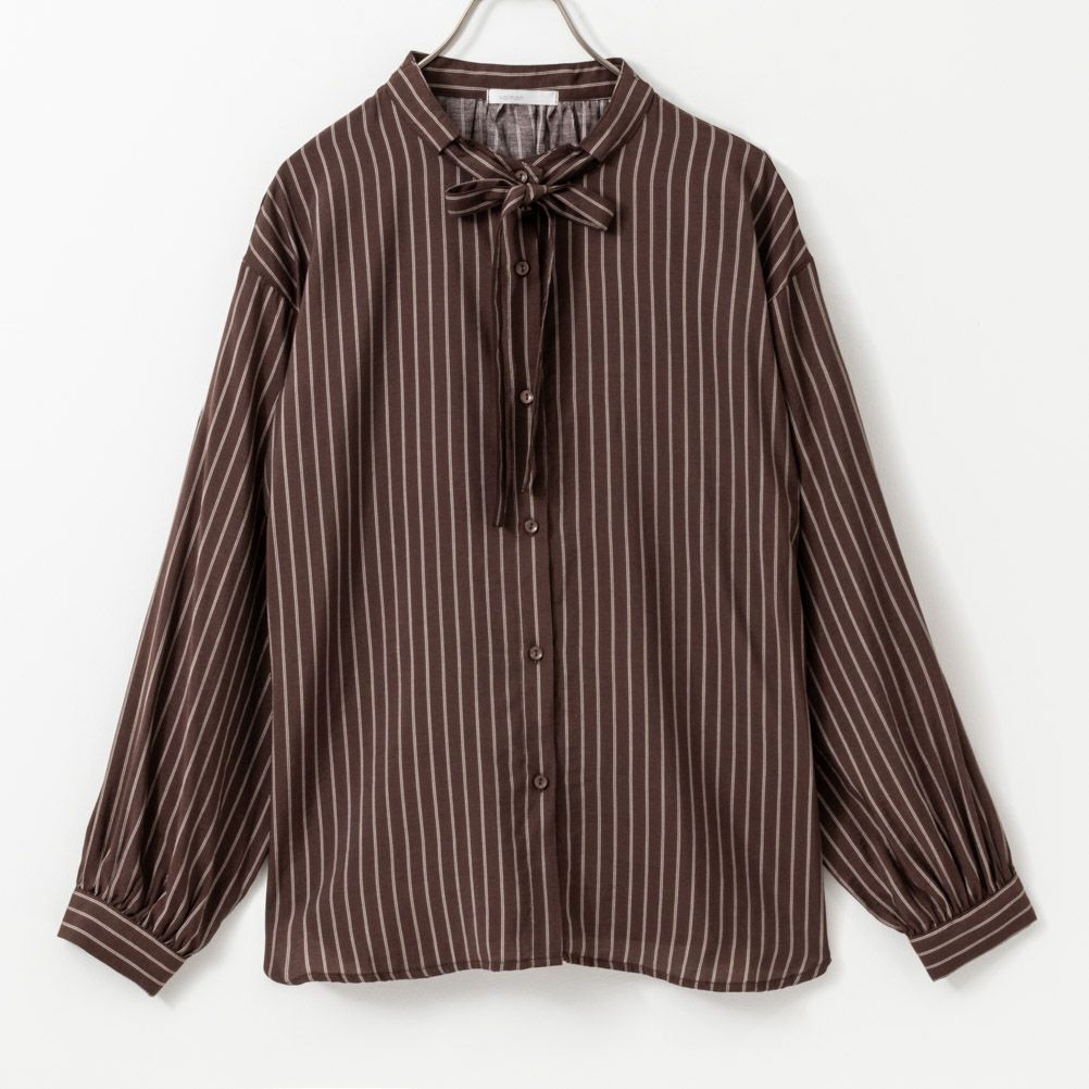 オードリーリボン付きシャツ レディース