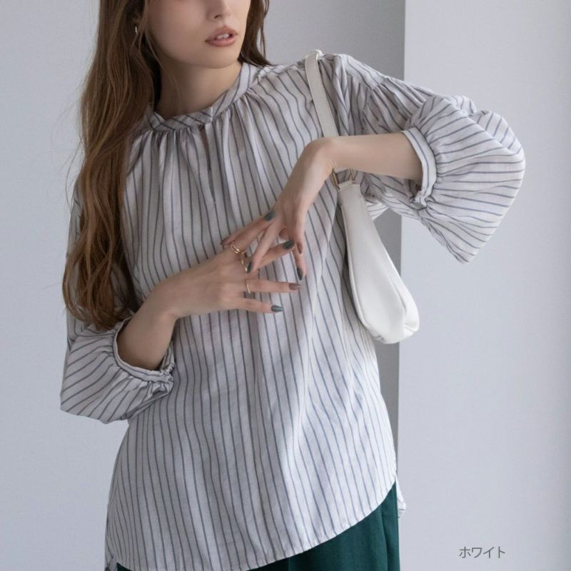 オードリーギャザーシャツ レディース商品画像-1