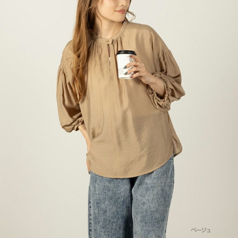 オードリーギャザーシャツ レディース商品画像-3