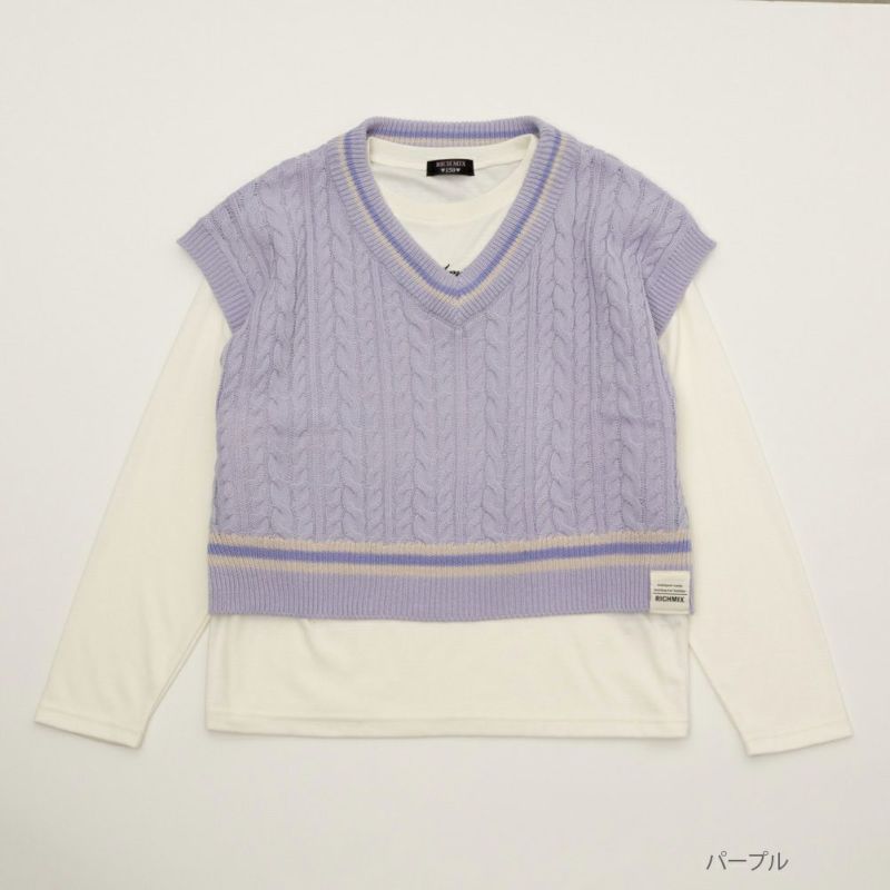 RICH MIX  ニットベストアンサンブル キッズ商品画像-2