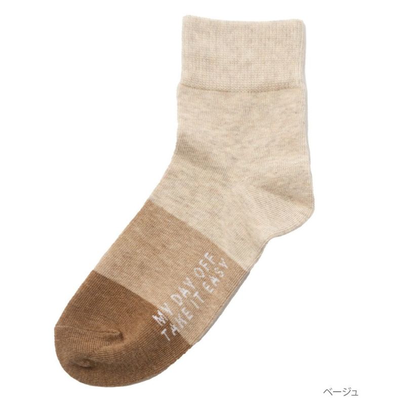 NAVY  クォーター丈 カラーグラデーションソックス レディース商品画像-3