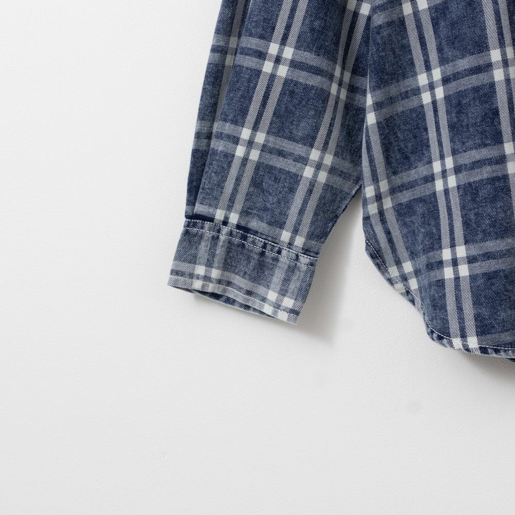 UNDERWRAPS 刺繍デニムチェックシャツ レディース