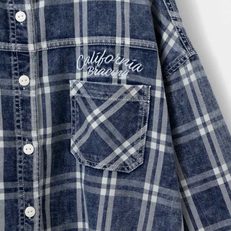 UNDERWRAPS  刺繍デニムチェックシャツ レディース商品画像-11