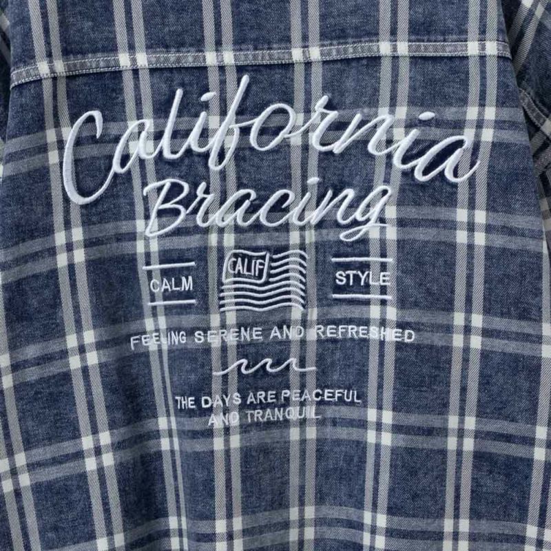 UNDERWRAPS  刺繍デニムチェックシャツ レディース商品画像-13