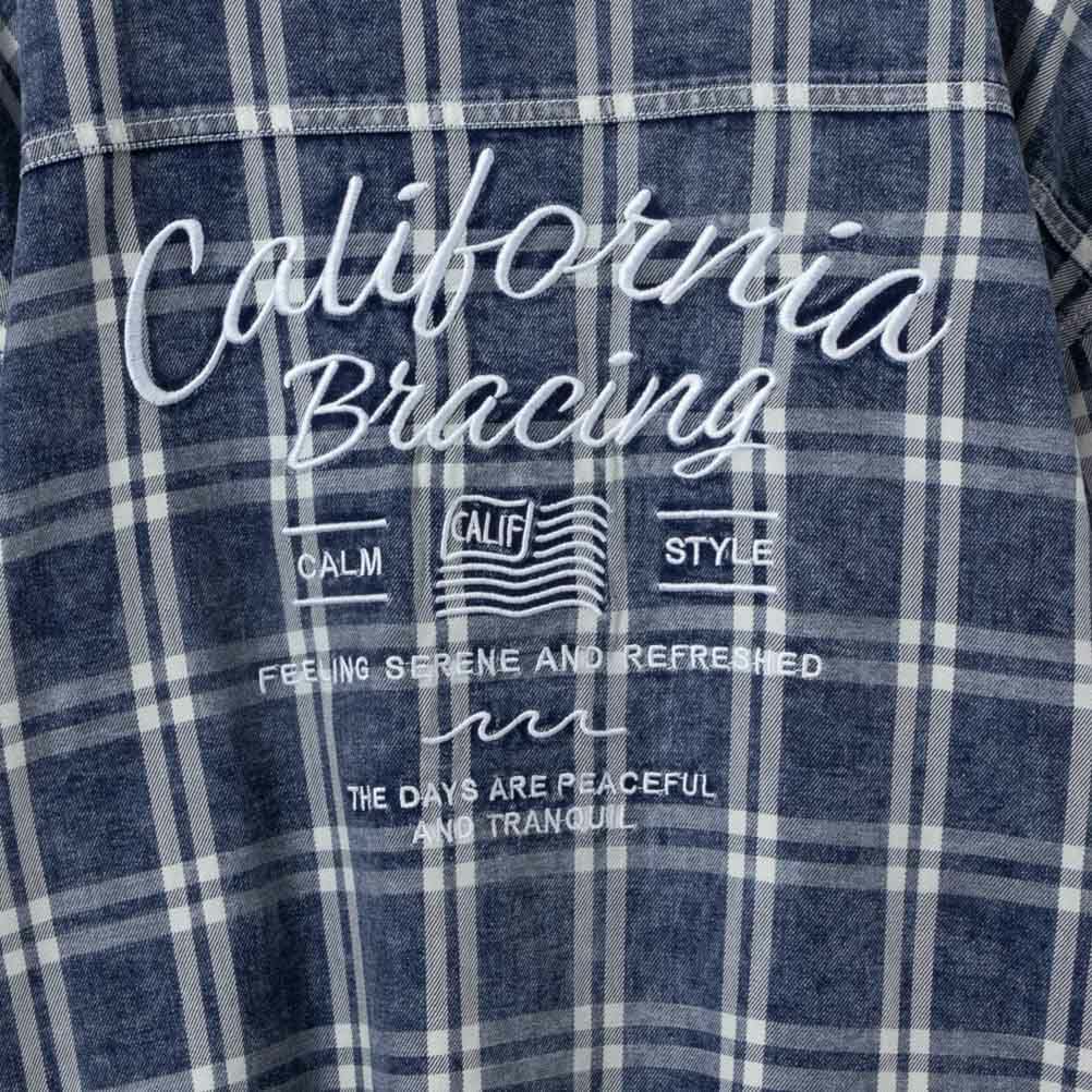 UNDERWRAPS  刺繍デニムチェックシャツ レディース商品画像-13