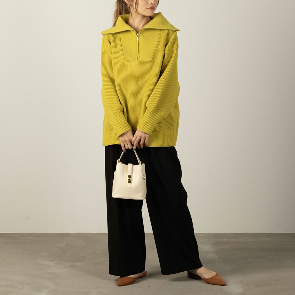 [さらに50%OFF]NAVY  セーラーカラーハーフジップアップニット レディース商品サムネイル-5