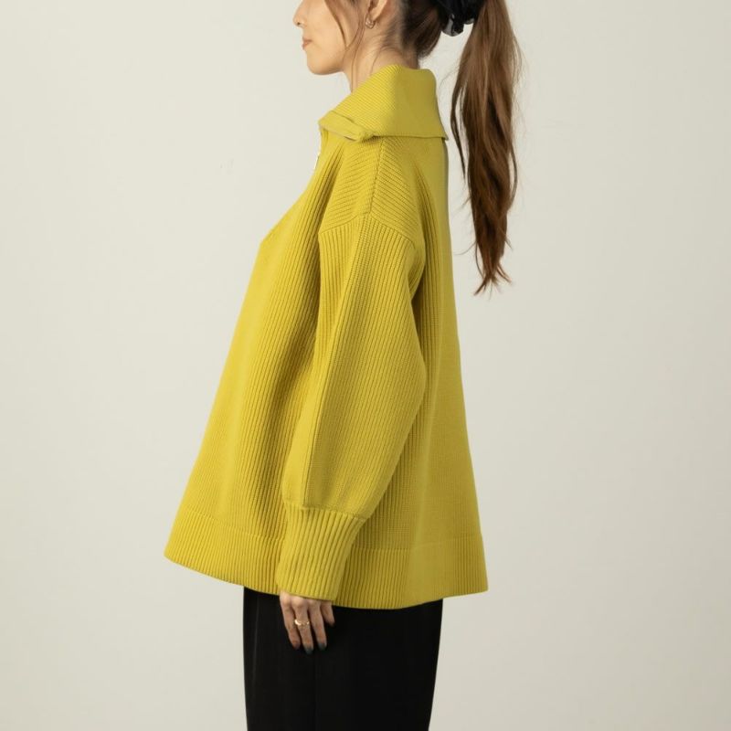 NAVY  セーラーカラーハーフジップアップニット レディース商品画像-6