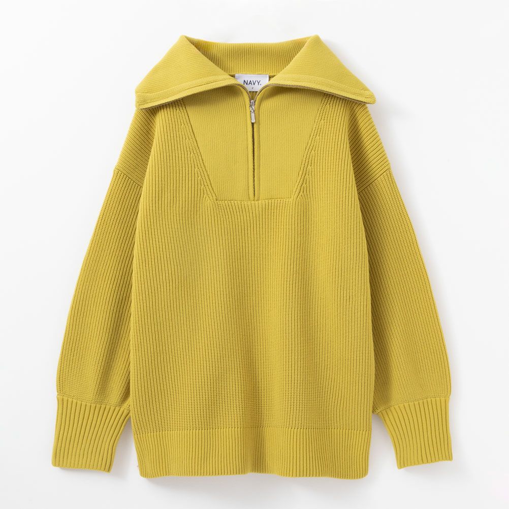 [期間限定価格]NAVY  セーラーカラーハーフジップアップニット レディース商品画像-11