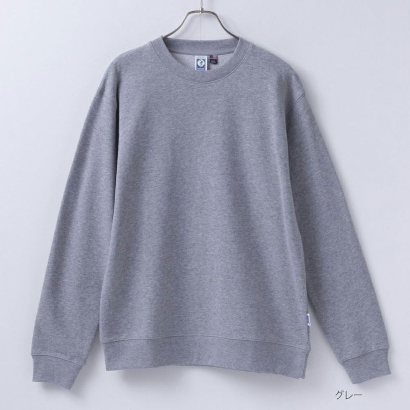 DISCUS  USコットン100％ 無地クルーネックトレーナー メンズ商品画像-3