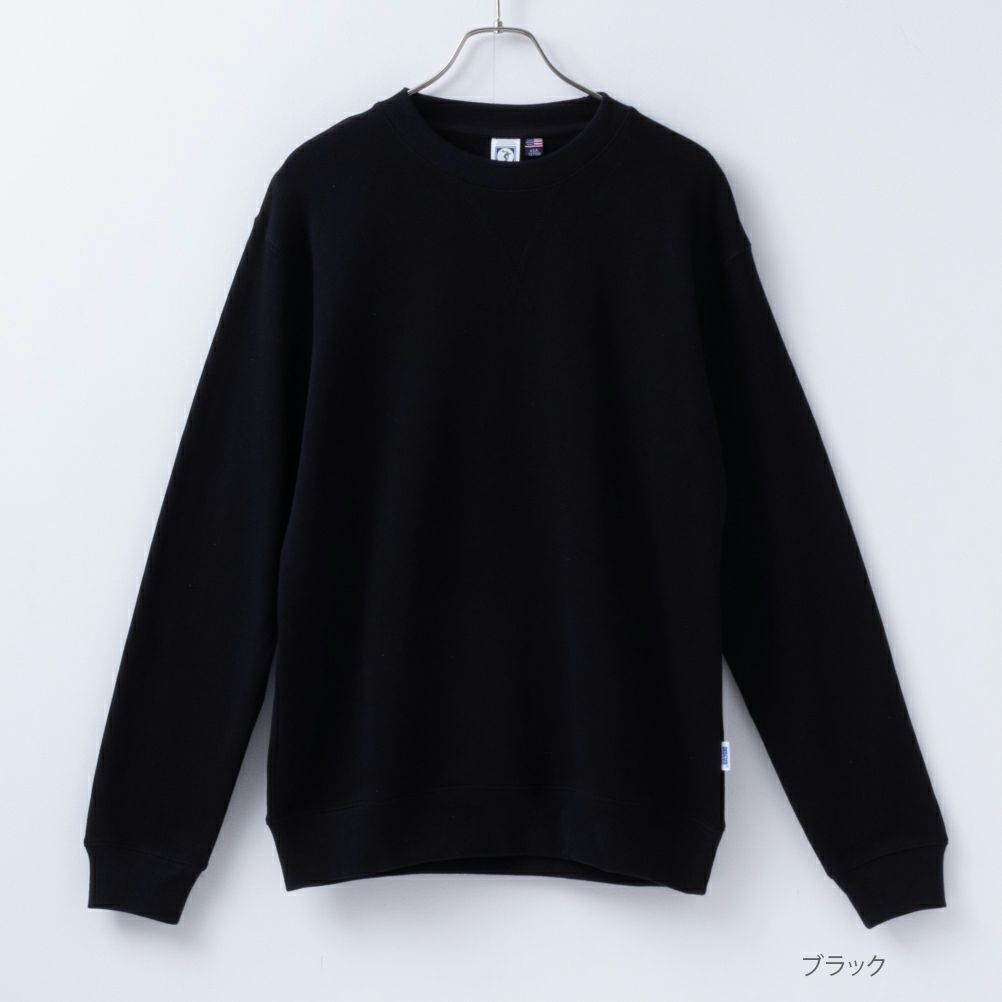DISCUS  USコットン100％ 無地クルーネックトレーナー メンズ商品画像-4