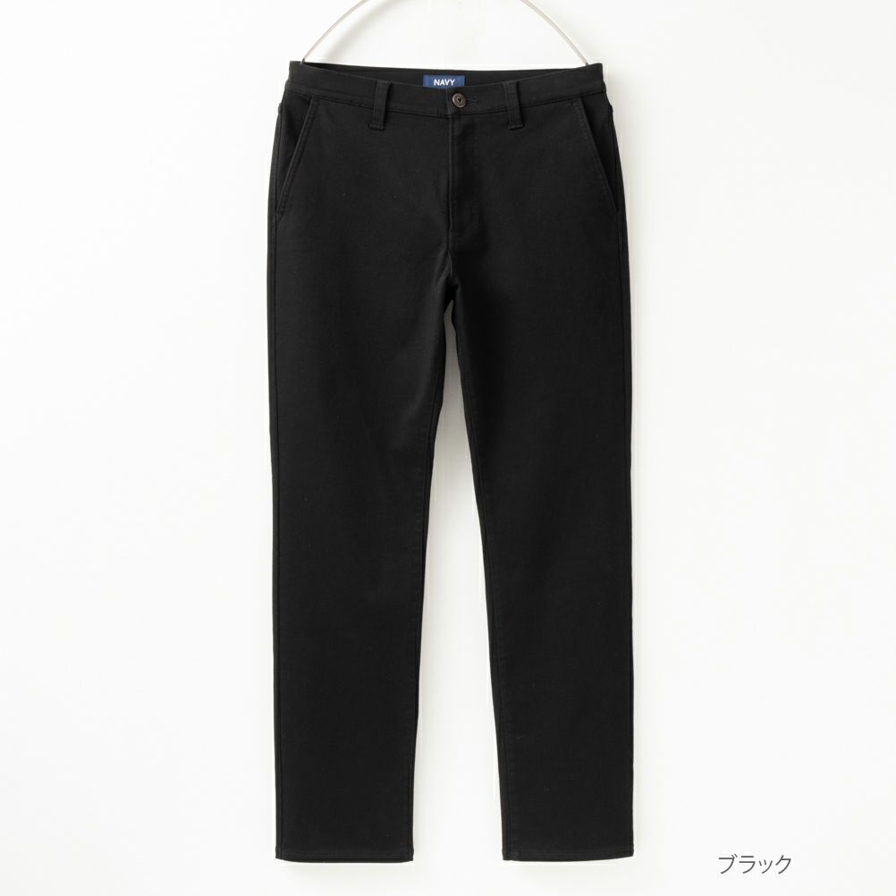 NAVY 温℃ 裏起毛ストレートパンツ メンズ 