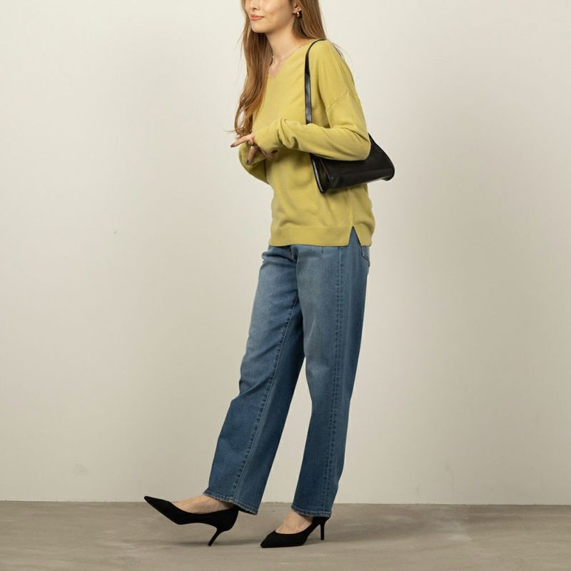 [さらに50%OFF]NAVY 洗えるニット カシミヤタッチVネックプルオーバー レディース商品画像-7