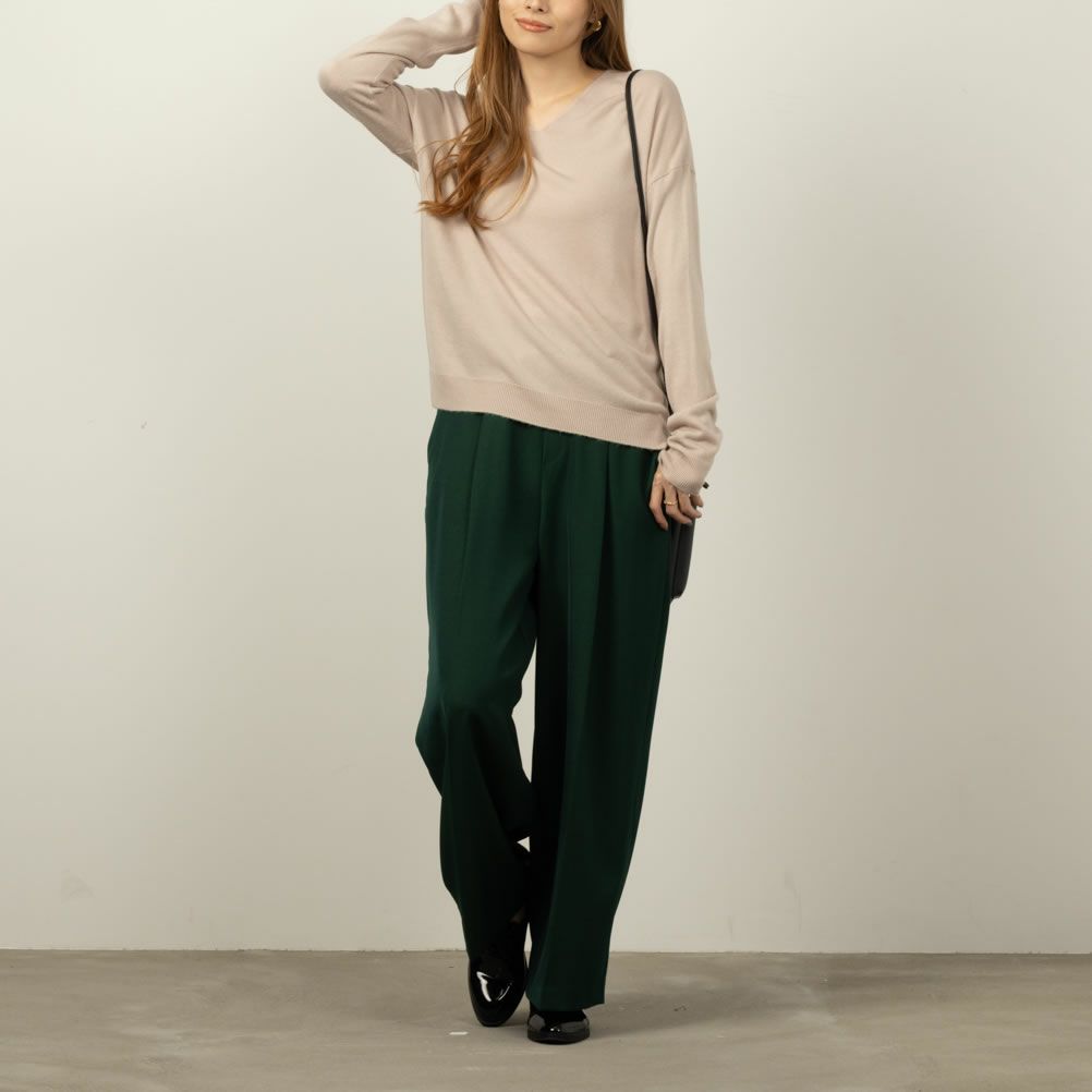 [さらに50%OFF]NAVY 洗えるニット カシミヤタッチVネックプルオーバー レディース商品サムネイル-10