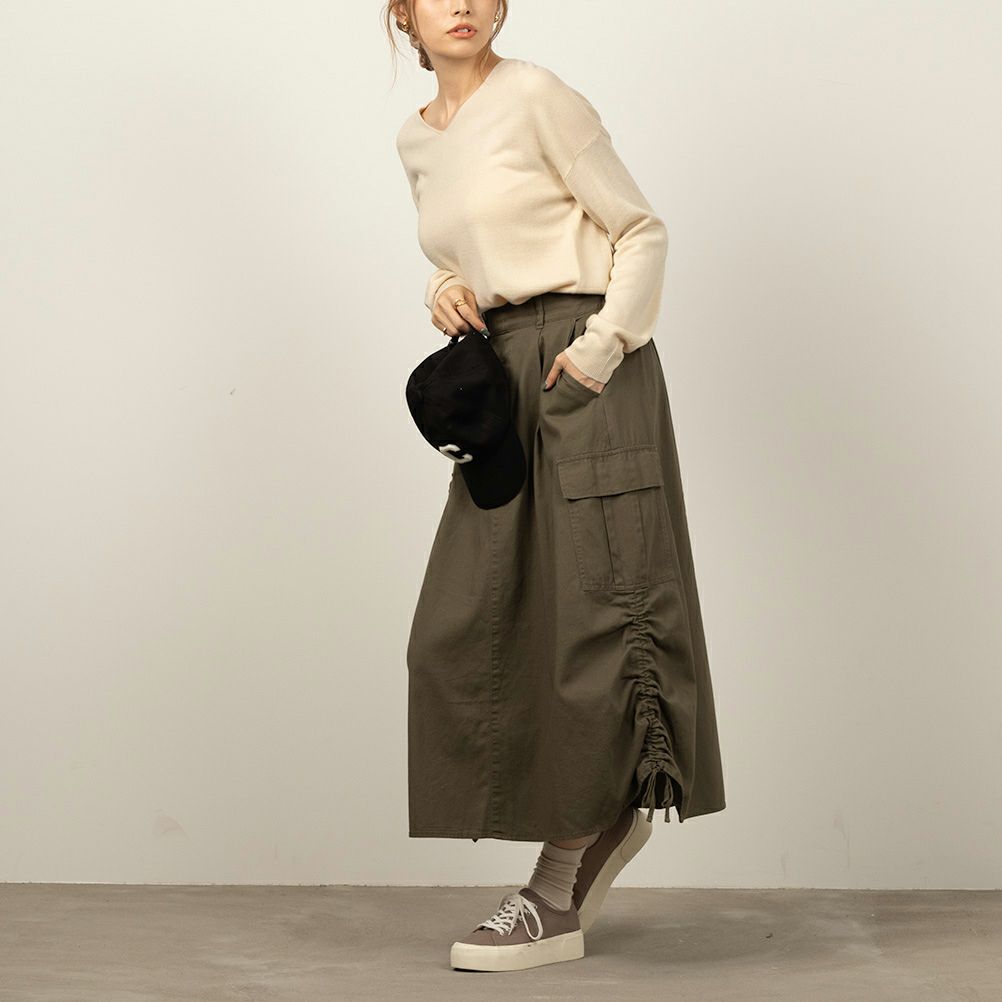 [さらに50%OFF]NAVY 洗えるニット カシミヤタッチVネックプルオーバー レディース商品サムネイル-14