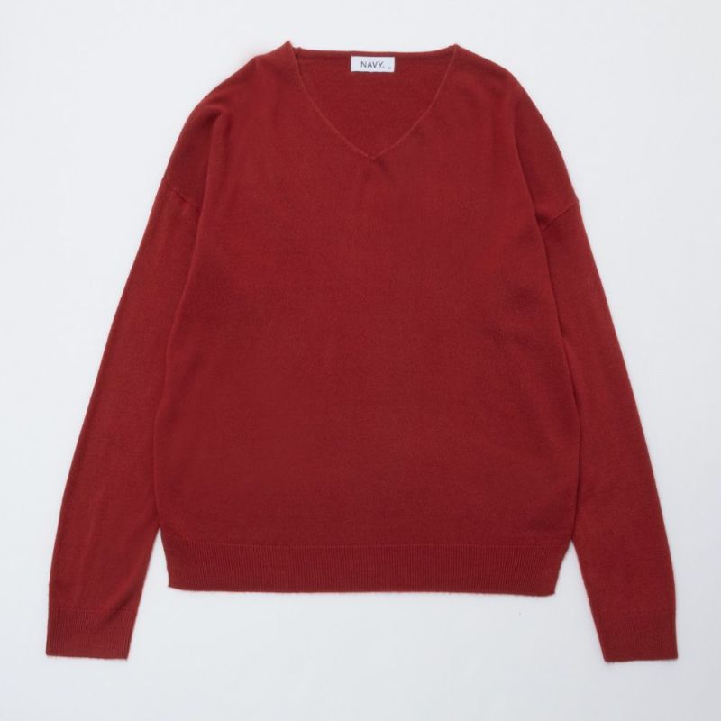[さらに50%OFF]NAVY 洗えるニット カシミヤタッチVネックプルオーバー レディース商品画像-19