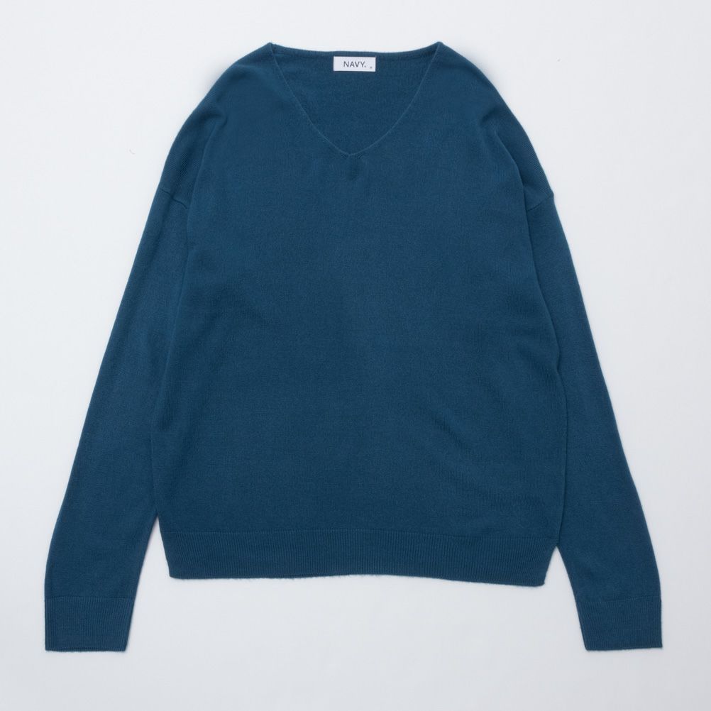 [さらに50%OFF]NAVY 洗えるニット カシミヤタッチVネックプルオーバー レディース商品サムネイル-20