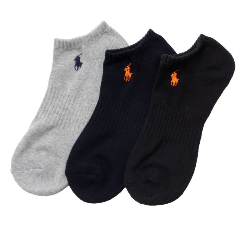 POLO RALPH LAUREN  アンクルソックス ロゴ入り 3足組 メンズ商品画像-3
