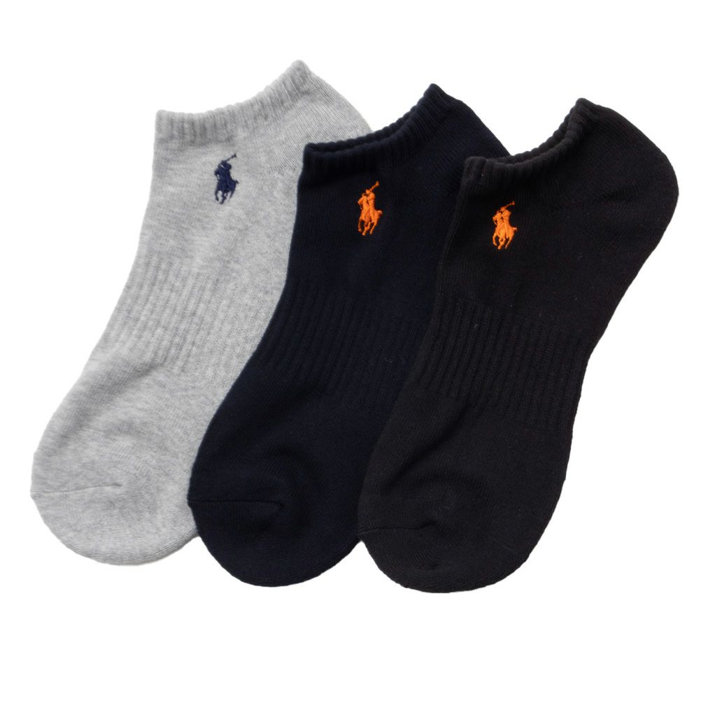 POLO RALPH LAUREN アンクルソックス ロゴ入り 3足組 メンズ商品画像-3