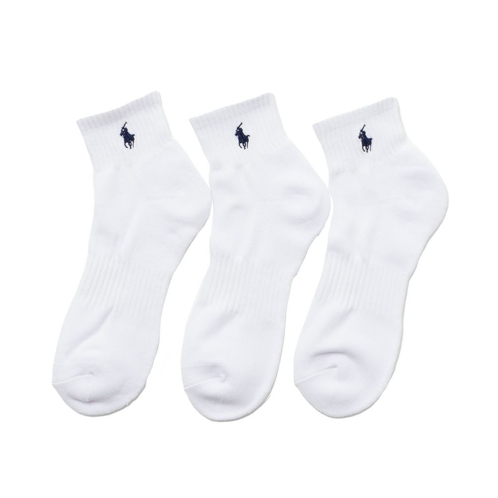 POLO RALPH LAUREN クォーターソックス ロゴ入り 3足組 メンズ