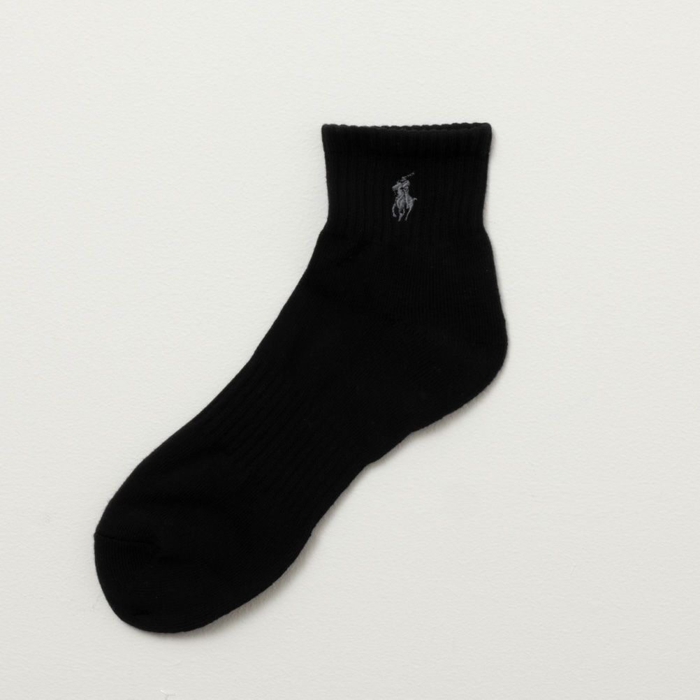 POLO RALPH LAUREN クォーターソックス ロゴ入り 3足組 メンズ