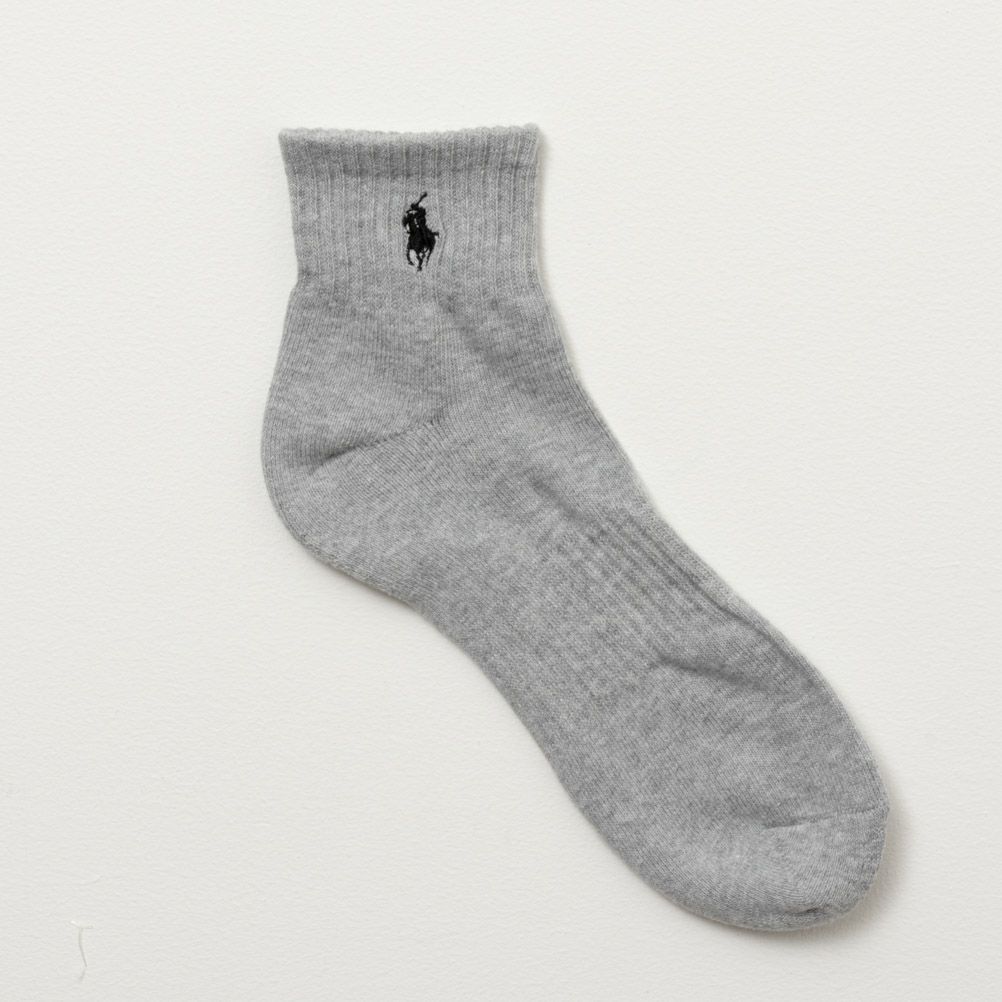POLO RALPH LAUREN クォーターソックス ロゴ入り 3足組 メンズ