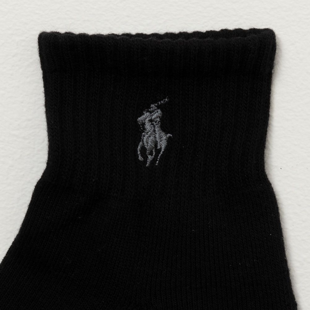 POLO RALPH LAUREN  クォーターソックス ロゴ入り 3足組 メンズ商品画像-15