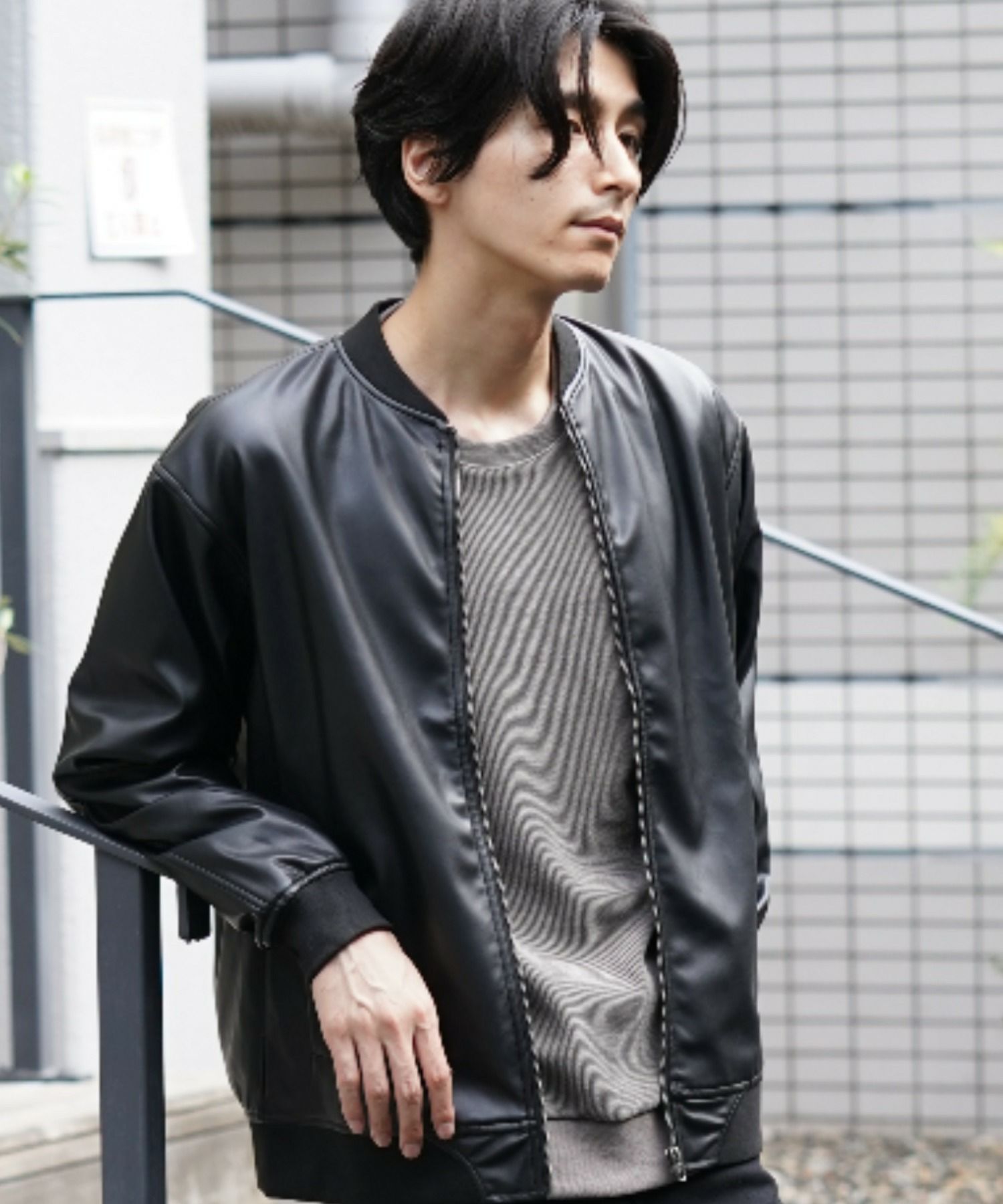 URBAN COLLECTION PUレザージャケット メンズ