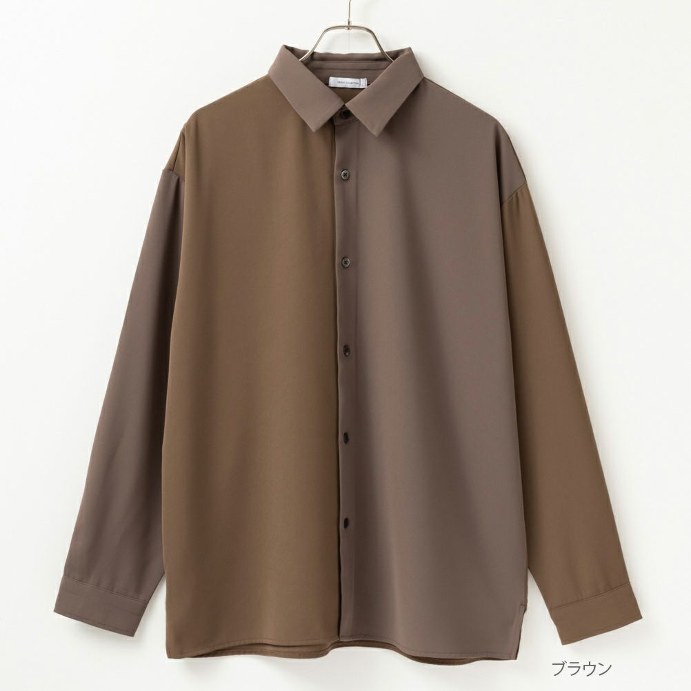 URBAN COLLECTION  ドレープツイル切替シャツ メンズ商品サムネイル-2