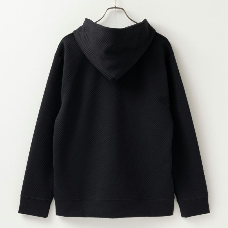 NAVY  幾何学柄キルトパーカー メンズ商品画像-5