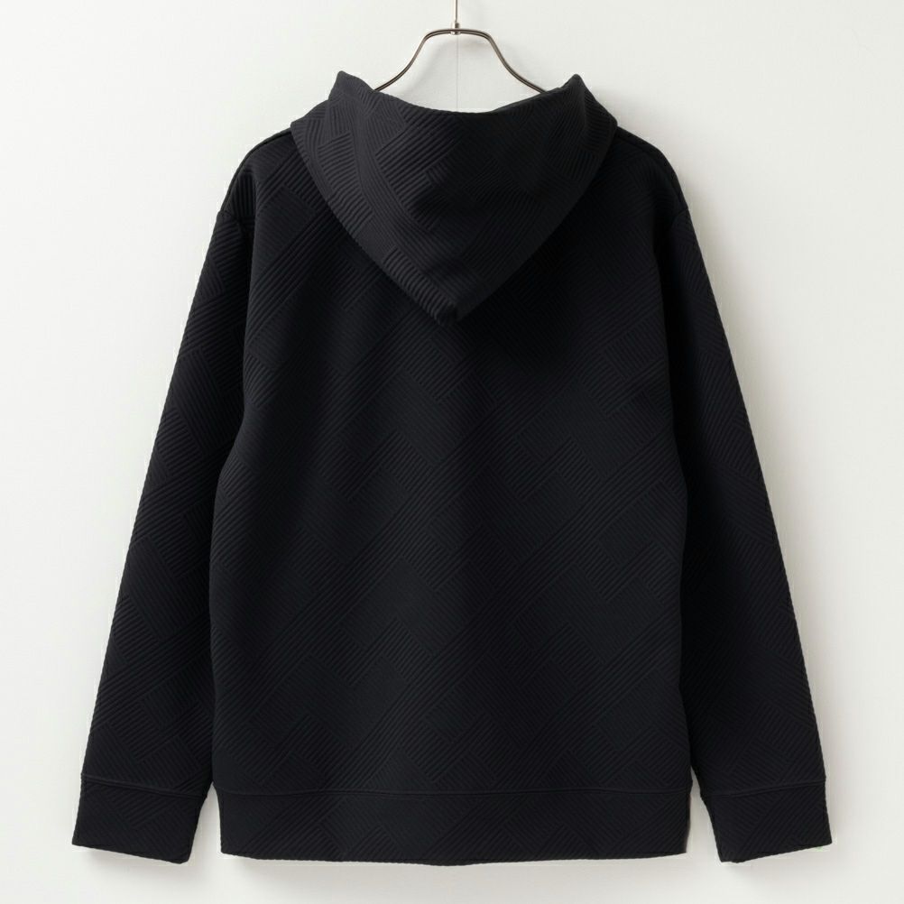 NAVY 幾何学柄キルトパーカー メンズ