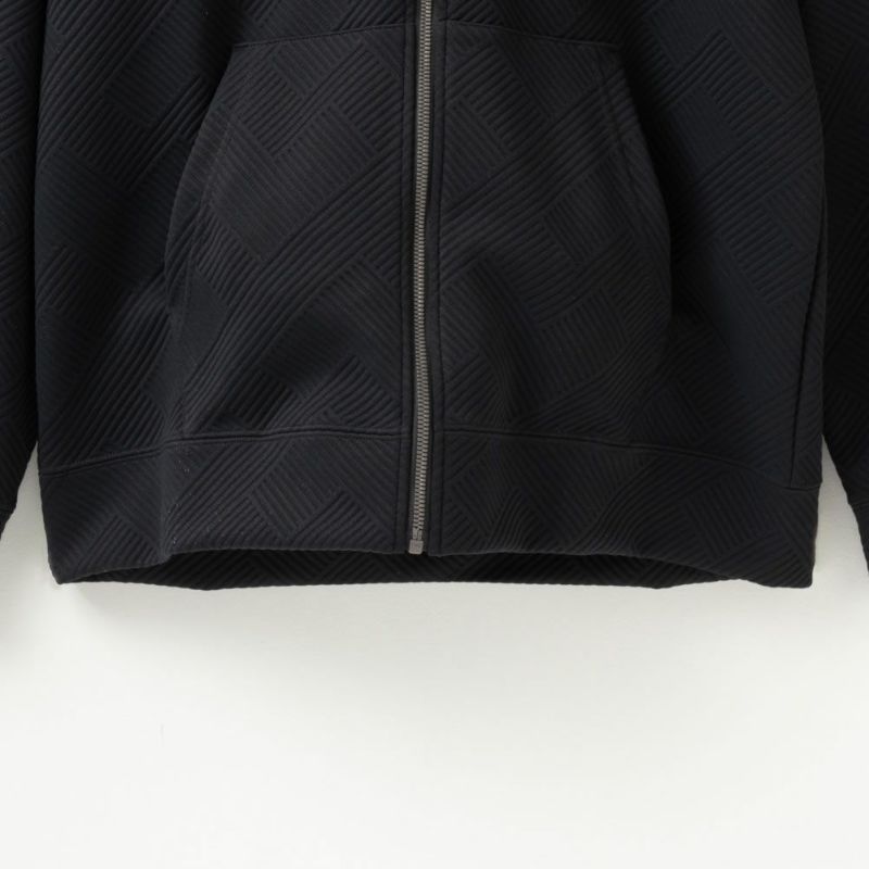 NAVY  幾何学柄キルトパーカー メンズ商品画像-8