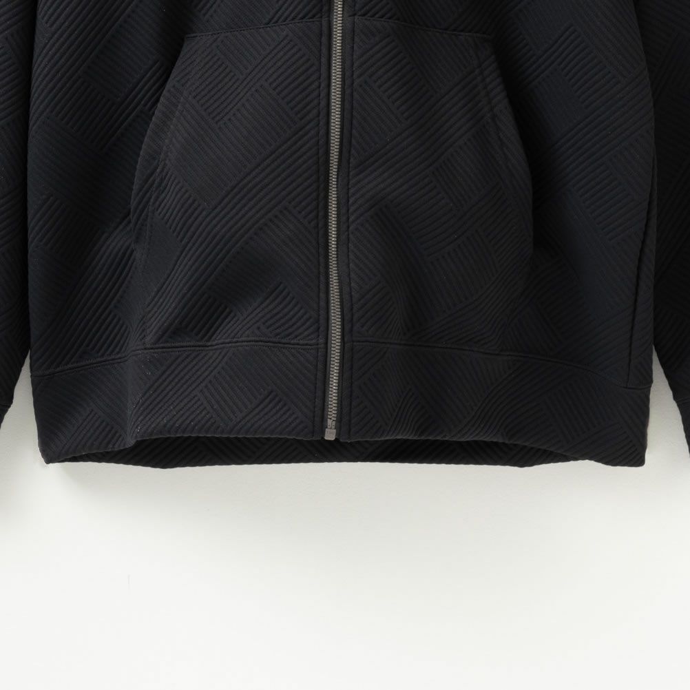 NAVY 幾何学柄キルトパーカー メンズ